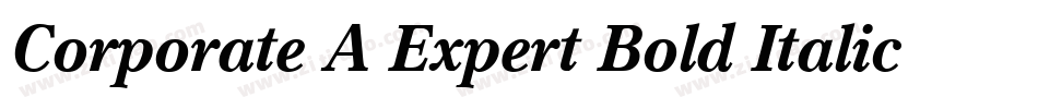 Corporate A Expert Bold Italic OsF字体转换